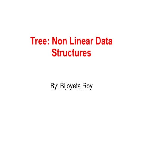 9. TREE Data Structure Non Linear Data Structure | PPT