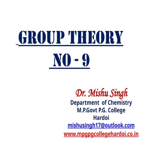 9.Dnd POINT GROUP.  pptx, group theory .