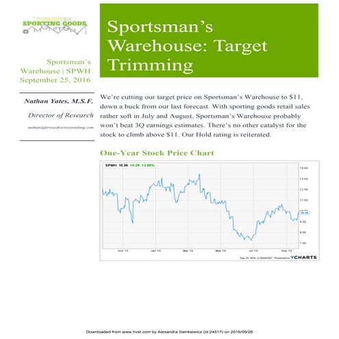 Sportsman's Warehouse: Target Trimming