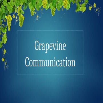 grapevine communication for business communication