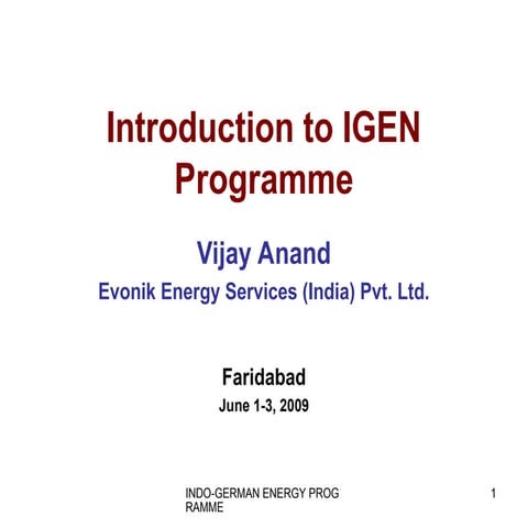 9. IGEN programme Presentation at Faridabad.ppt