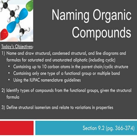 Naming Organic Compounds, Alkanes, and CycloAlkanes