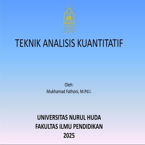 Teknik Analisis Data Penelitian Kuantitatif Pptx