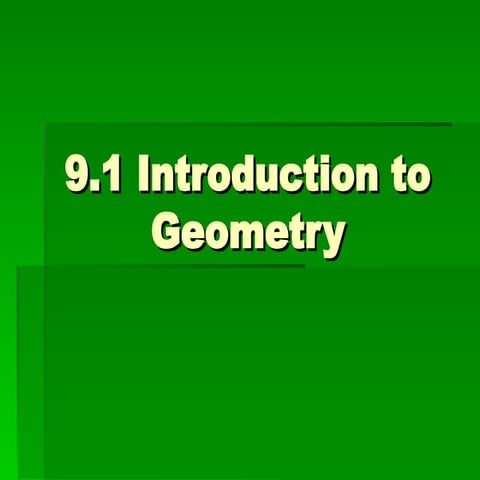 Introduction to Geometry Grade Seven JHS