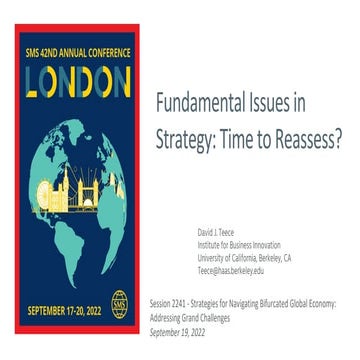 Fundamental Issues in Strategy: Time to Reassess?