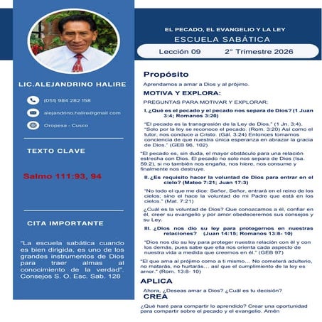 Lección 9. El pecado, el evangelio y la ley.pdf