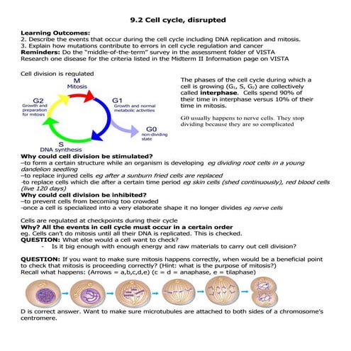 9.2 Cell Cycle Disrupted
