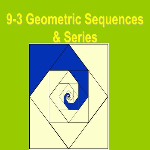 Definition and Examples of Geometric Sequence and Series ppt