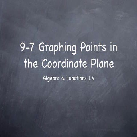 9-7 Graphing Points in Coordinate Plane