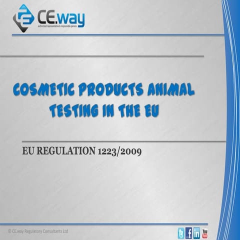 Cosmetic products animal testing in the EU - legislation | PPTX