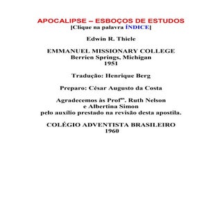 Apocalipse por Edwin R. Thiele