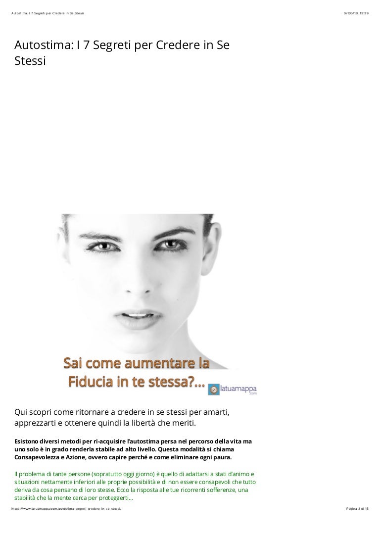Autostima I 7 Segreti Per Credere In Se Stessi