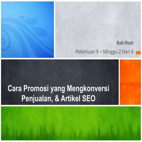 9 Cara promosi yang mengkonversi penjualan, & artikel seo