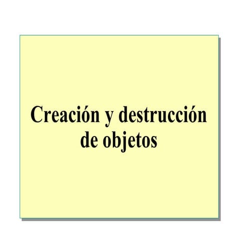 Programación Orientada a Objetos - constructores y destructores | PPTX