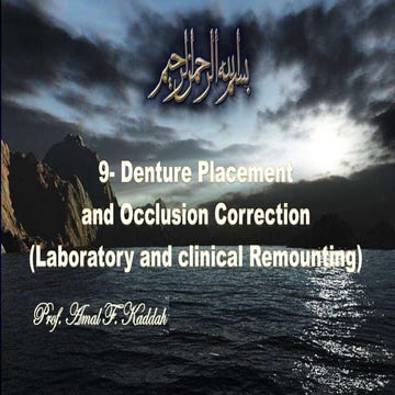 9- Denture Placement and occlusion correction.pptx