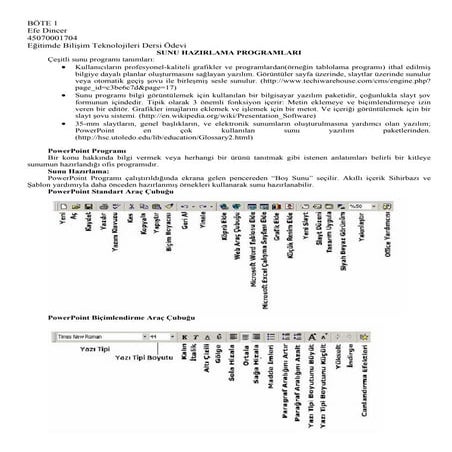 Sunu Hazırlama Programları (PowerPoint)