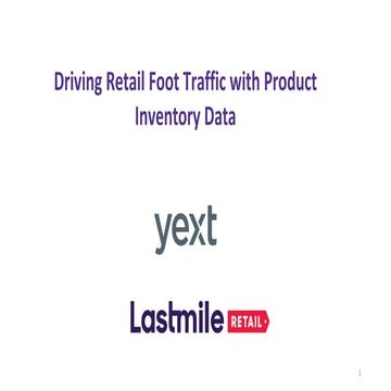 Driving Retail Foot Traffic with Product Inventory Data