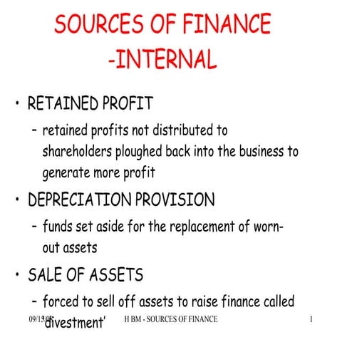 Internal Finance.pptx Business Cambridge | PPTX
