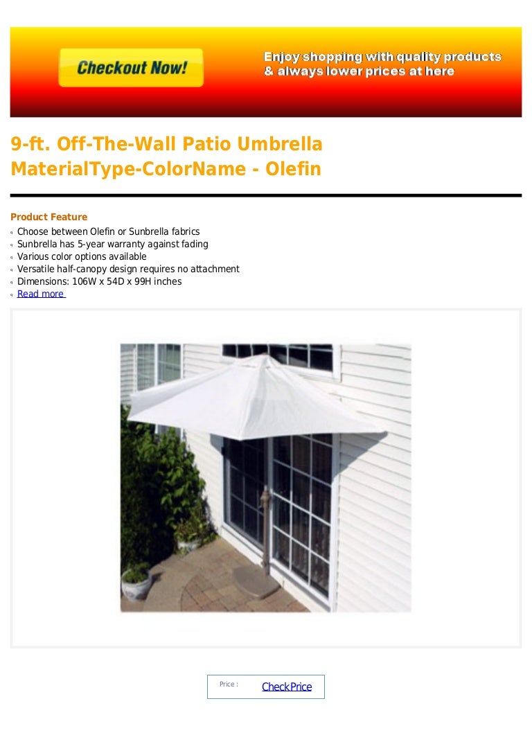 sunbrella half wall umbrella