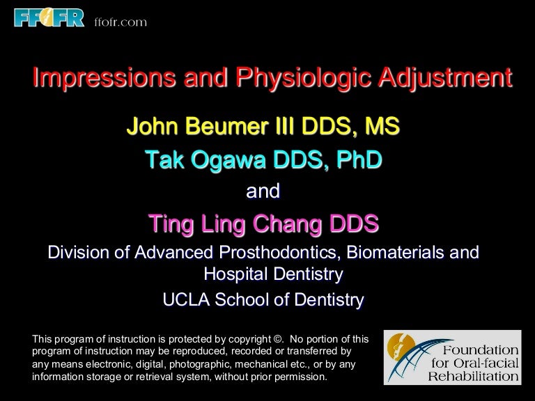 9 Impressions And Physiologic Adjustment