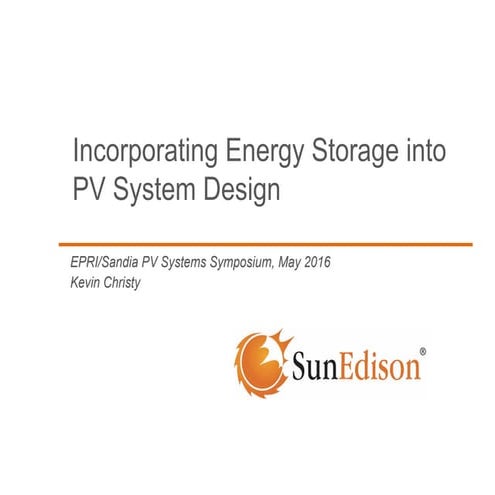 9   incorporating energy storage into pv system design