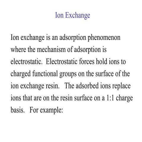 9 ion exchange