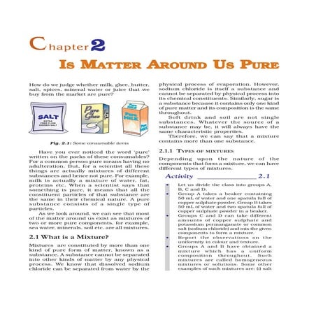 9   is matter around us pure