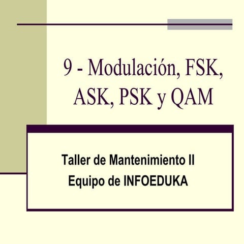 9  modulacion, ask, fsk, psk y qam