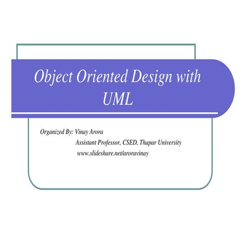 A&D - Object Oriented Design using UML | PDF