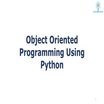 Object Oriented Programming | PPT