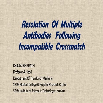 Cross transfusion and compatibility | PPTX