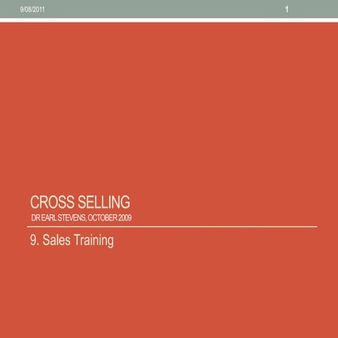 9. sales training   cross selling