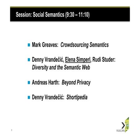 STI Summit 2011 - Social semantics