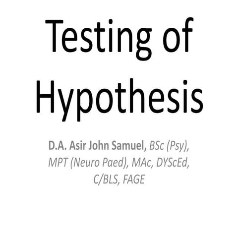 9.testing of hypothesis
