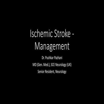 Comprehensive Management of Acute Ischemic Stroke: Diagnosis and ...