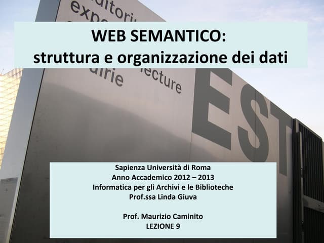 9. Il Web semantico