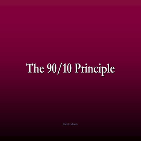 The 90-10 principle by Covey