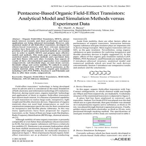 Organic Field Effect Transistor | PPTX