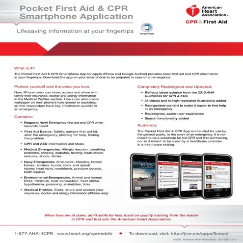 Pocket First Aid & CPR Smartphone Application