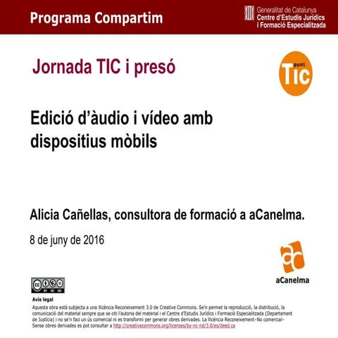 Edició d'àudio i vídeo amb dispositius mòbils.