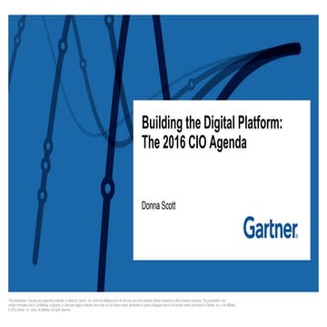 Building the Digital Business: The 2016 CIO Agenda