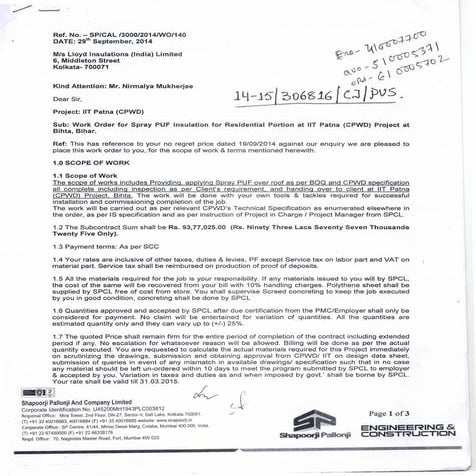 Shapoorji Pallonji PO