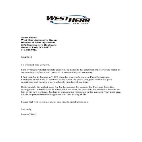 west herr reference letter | PDF