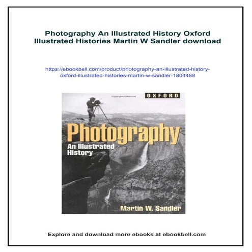 Photography An Illustrated History Oxford Illustrated Histories Martin W Sandler