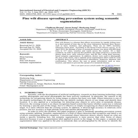 Pine wilt disease spreading prevention system using semantic segmentation 