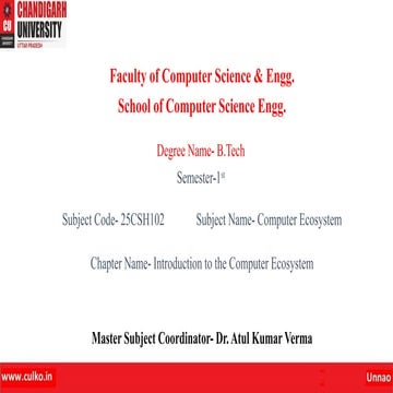 Comprehensive Introduction to the Computer Ecosystem: Components and ...