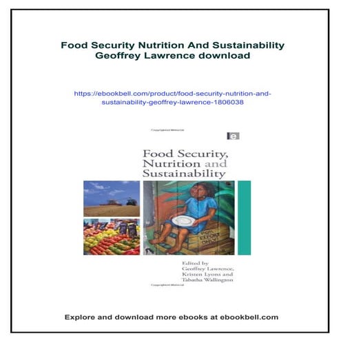Food Security Nutrition And Sustainability Geoffrey Lawrence | PDF