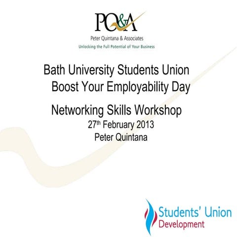 Networking Skills - Bath Uni 130227