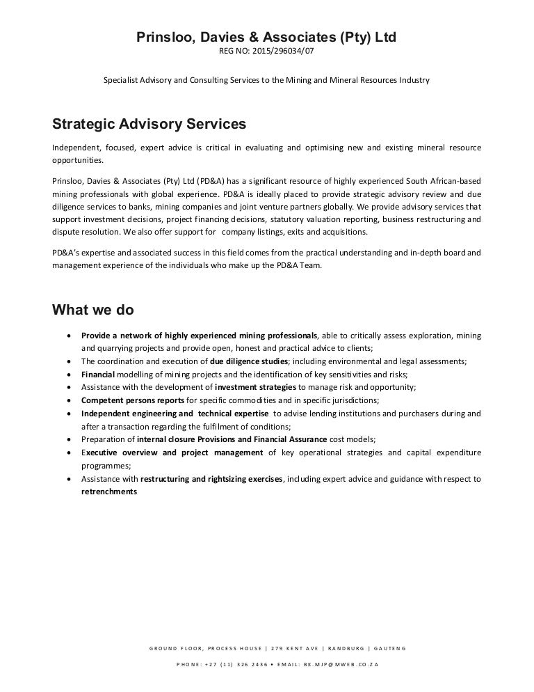 PDA Marketing document