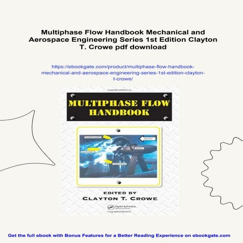 Multiphase Flow Handbook Mechanical and Aerospace Engineering Series 1st Edit...